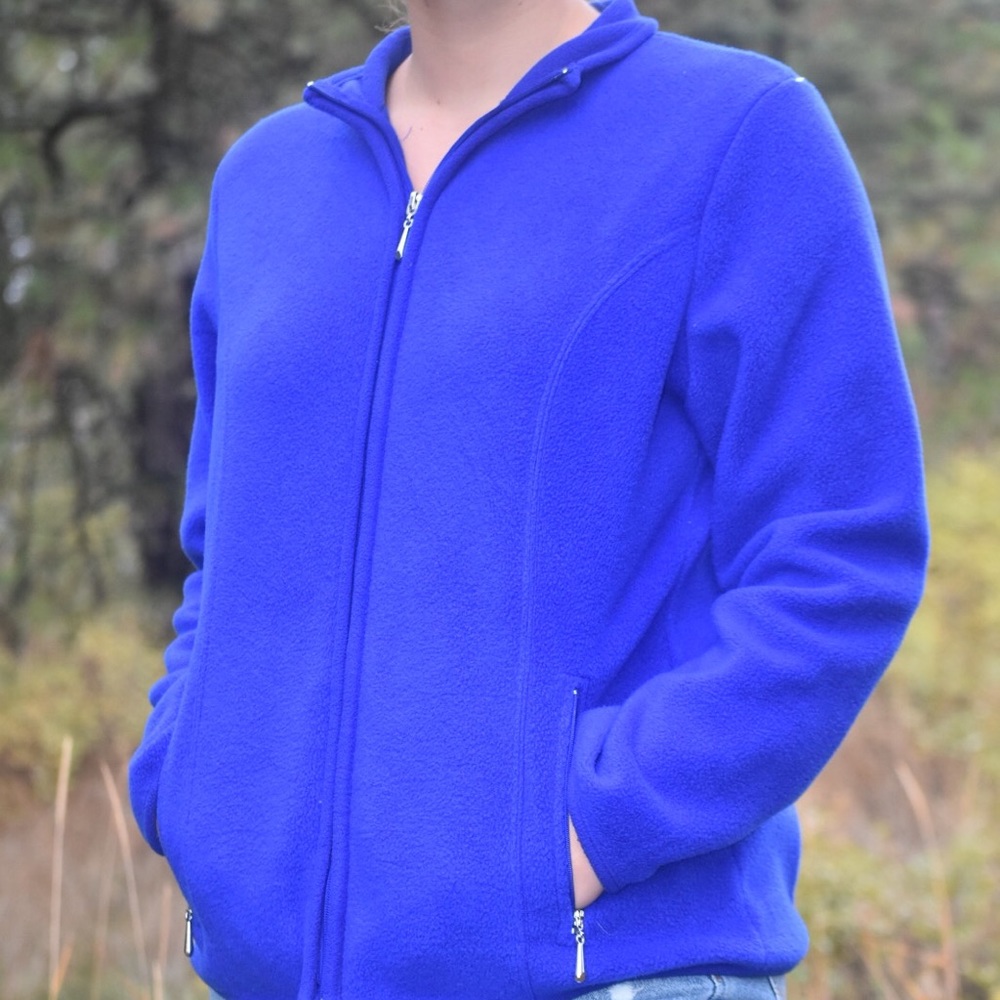 Blue Karen Scott zip jacket